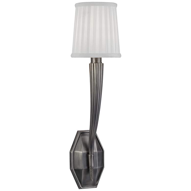 Image 1 Hudson Valley Erie 20 1/2" High Historic Nickel Wall Sconce