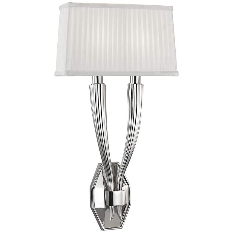 Image 1 Hudson Valley Erie 21" High Polished Nickel Dual Wall Sconce