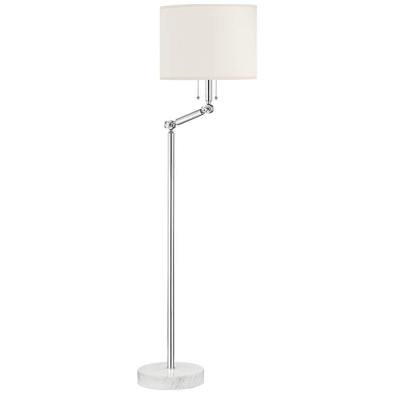 Image 2 Hudson Valley Essex Polished Nickel Swing Arm Floor Lamp