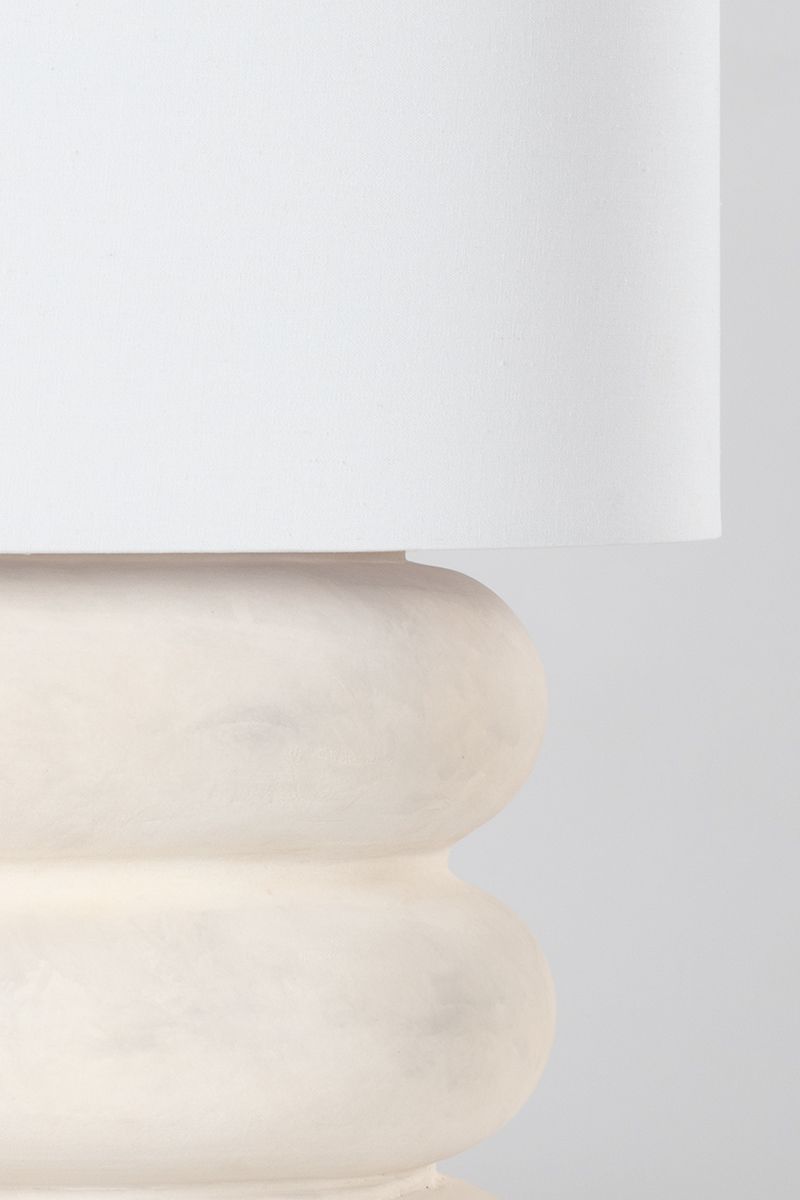 Image 6 Hudson Valley Ewing 25" Modern White Ceramic Table Lamp more views