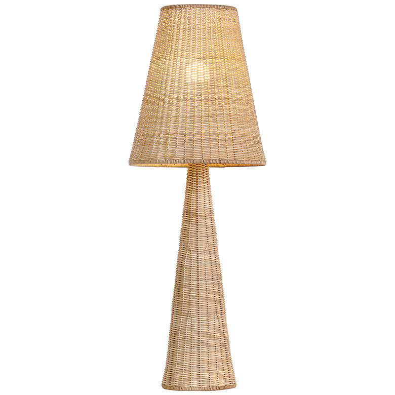 Image 1 Hudson Valley Fair Haven 36 1/2" High Modern Rattan Table Lamp