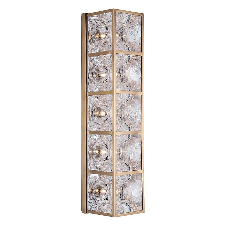 Image 1 Hudson Valley Fisher 22 3/4" High Aged Brass Wall Sconce