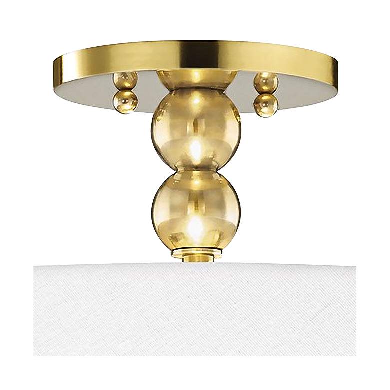 Image 2 Hudson Valley Flare 18 inch Wide Aged Brass Ceiling Light more views