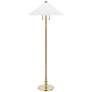 1_Hudson Valley Flare 62 1/4" High Contemporary Aged Brass Floor Lamp