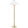 Hudson Valley Flare 62 1/4" High Contemporary Aged Brass Floor Lamp