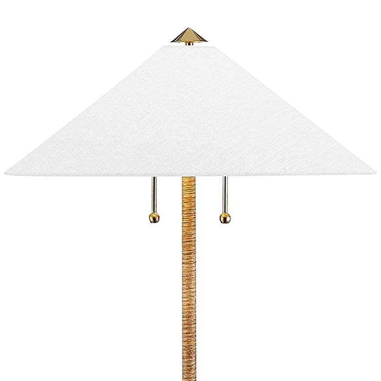 Image 2 Hudson Valley Flare 62 1/4" High Contemporary Aged Brass Floor Lamp more views