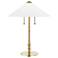 Hudson Valley Flare Aged Brass Stem Table Lamp