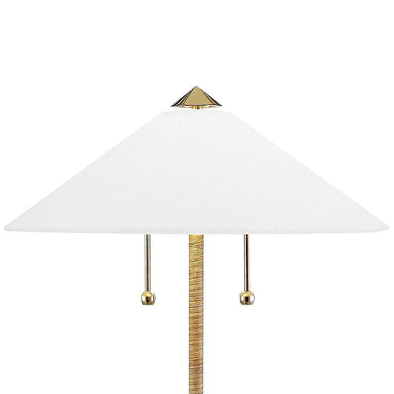 Image 2 Hudson Valley Flare Aged Brass Stem Table Lamp more views