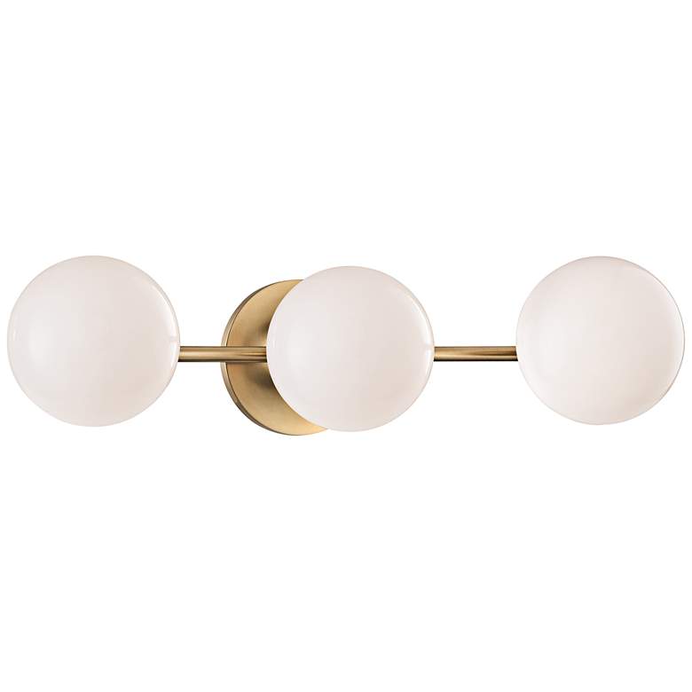 Image 1 Hudson Valley Fleming 20 3/4"W Aged Brass 3-LED Bath Light