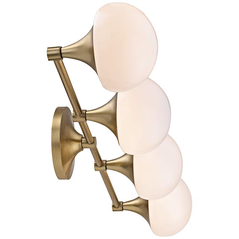 Image 4 Hudson Valley Fleming 28 1/2"W Aged Brass 4-LED Bath Light more views