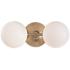 Hudson Valley Fleming 5" High Aged Brass 2-LED Wall Sconce