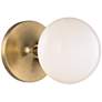 Hudson Valley Fleming 5" High Aged Brass LED Wall Sconce