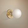 Hudson Valley Fleming 5" High Aged Brass LED Wall Sconce