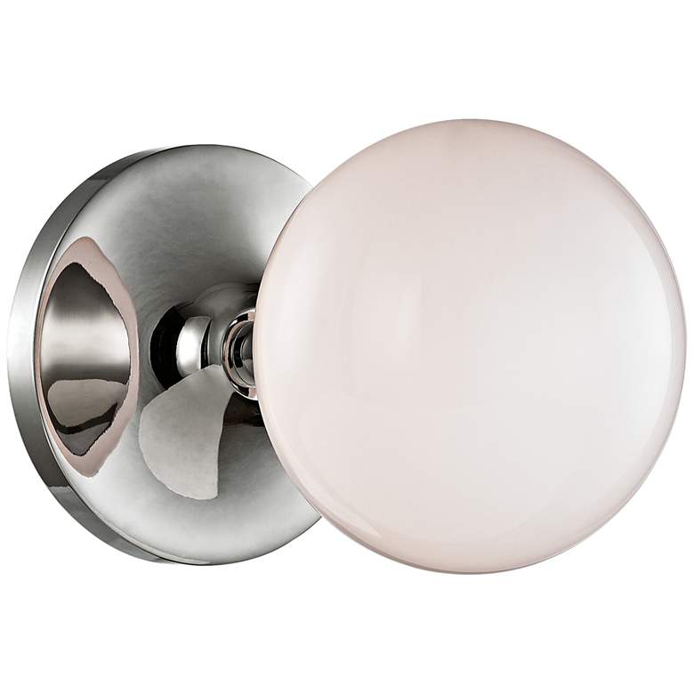 Image 1 Hudson Valley Fleming 5"H Polished Nickel LED Wall Sconce
