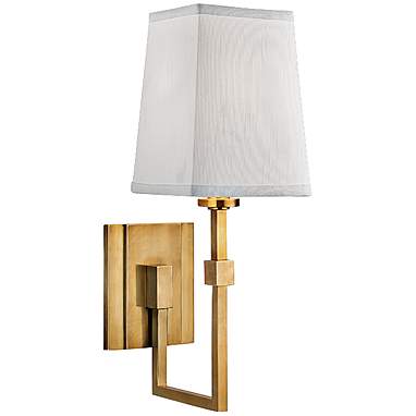 Hudson Valley Fletcher 15 1/4" High Aged Brass Wall Sconce