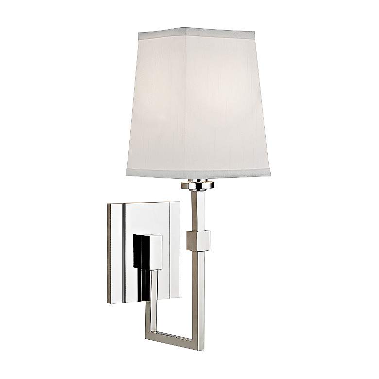 Image 2 Hudson Valley Fletcher 15 1/4 inchH Polished Nickel Wall Sconce