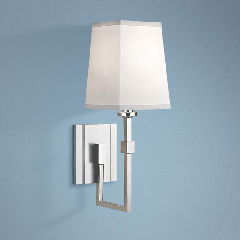 Image 1 Hudson Valley Fletcher 15 1/4 inchH Polished Nickel Wall Sconce