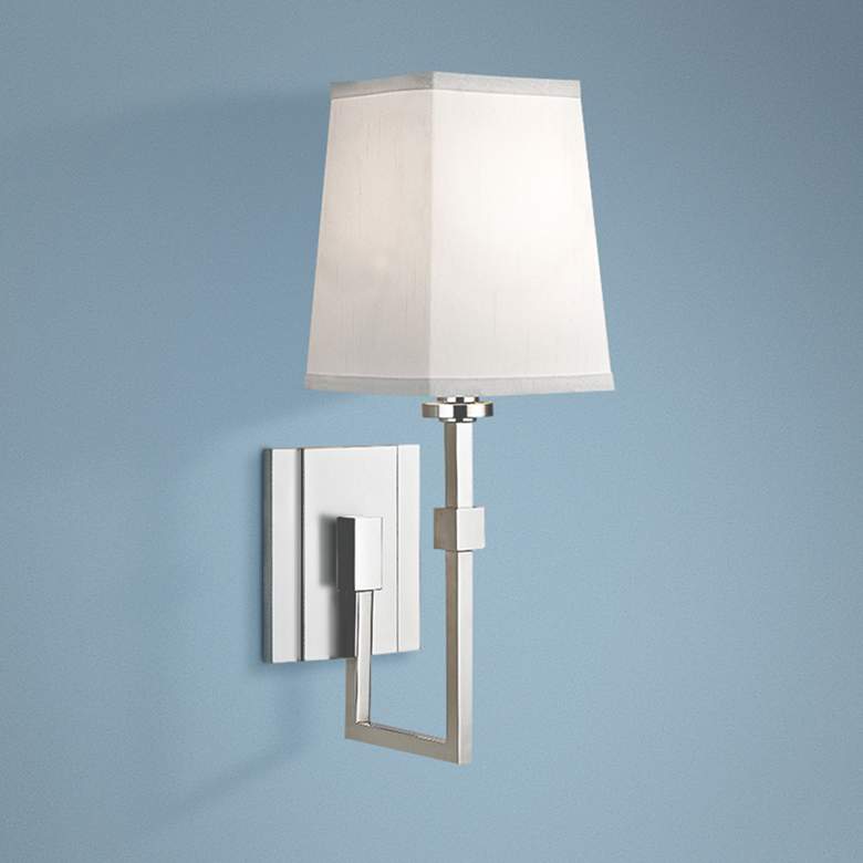 Image 1 Hudson Valley Fletcher 15 1/4"H Polished Nickel Wall Sconce