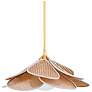 2_Hudson Valley Florina 28" Wide Aged Brass Petals Pendant Light