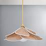 3_Hudson Valley Florina 28" Wide Aged Brass Petals Pendant Light more views