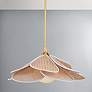 4_Hudson Valley Florina 28" Wide Aged Brass Petals Pendant Light more views