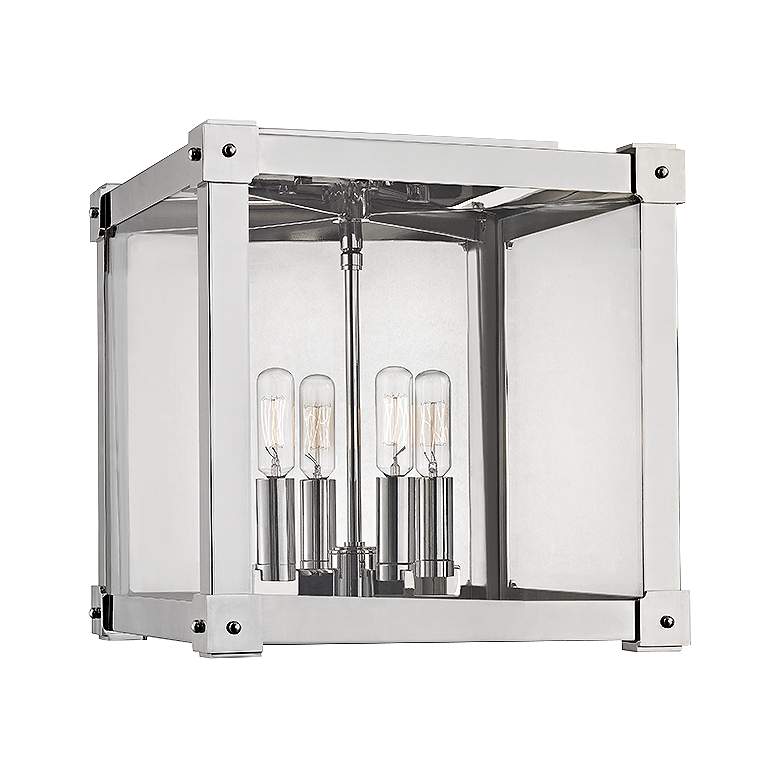 Image 1 Hudson Valley Forsyth 12 1/4"W Polished Nickel Ceiling Light