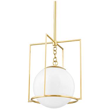 Hudson Valley Frankie 12" Wide Aged Brass Mini Pendant