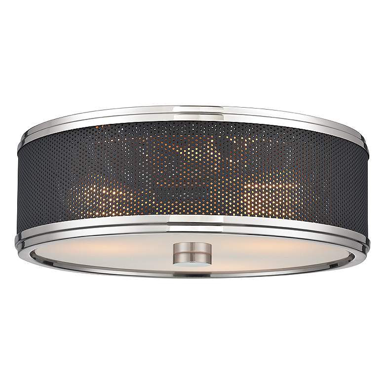 Image 1 Hudson Valley Fraser 14" Wide Polished Nickel Ceiling Light