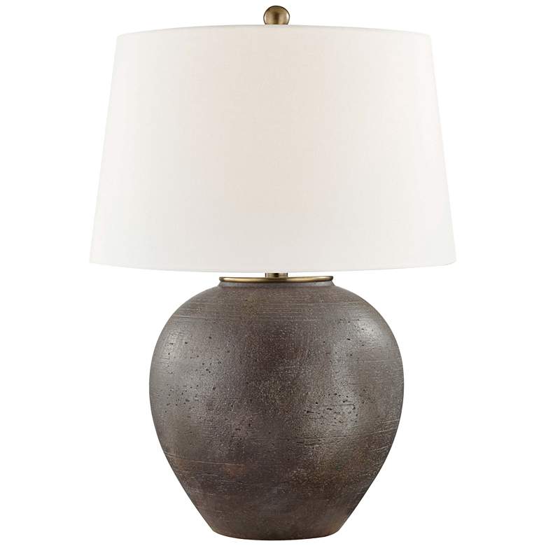 Image 1 Hudson Valley Freeman Burnt Sienna Porcelain Table Lamp