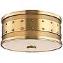 Hudson Valley Gaines 12" Wide Aged Brass Ceiling Light