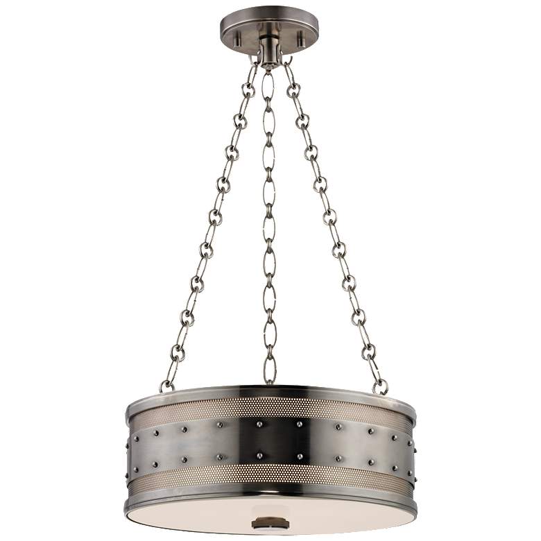 Image 1 Hudson Valley Gaines 16" Wide Historic Nickel Pendant Light