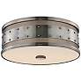 Hudson Valley Gaines 16"W Historic Nickel Ceiling Light