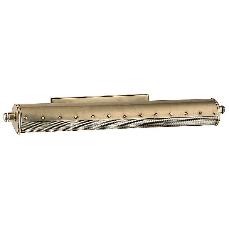 Image 1 Hudson Valley Gaines 25 1/2"W Aged Brass Picture Light