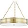 Hudson Valley Gaines 30" Wide Aged Brass Pendant Light