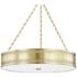 Hudson Valley Gaines 30" Wide Aged Brass Pendant Light