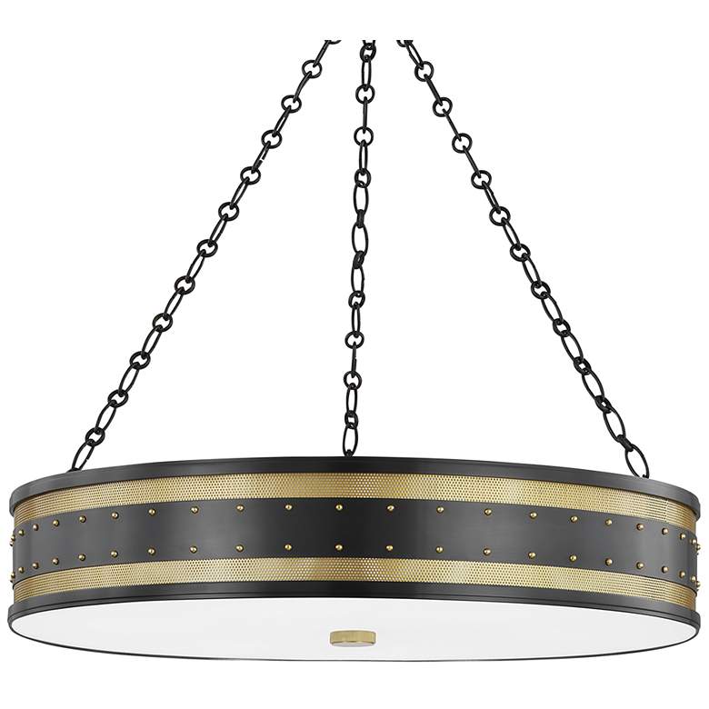 Image 1 Hudson Valley Gaines 30" Wide Aged Old Bronze Pendant Light