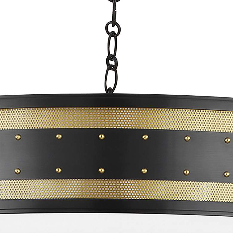 Image 3 Hudson Valley Gaines 30" Wide Aged Old Bronze Pendant Light more views