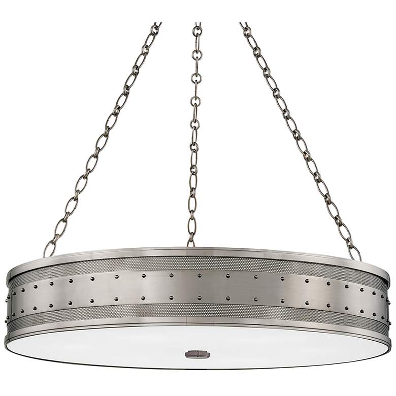 Image 1 Hudson Valley Gaines 30 inch Wide Historic Nickel Pendant Light