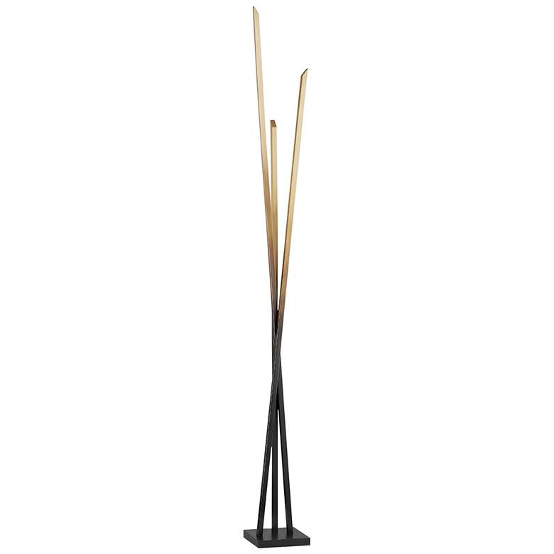 Image 2 Hudson Valley Gansevoort 78 inch High Gradient Brass Modern LED Floor Lamp