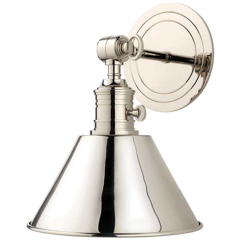 Image 1 Hudson Valley Garden City 11"H Polished Nickel Wall Sconce