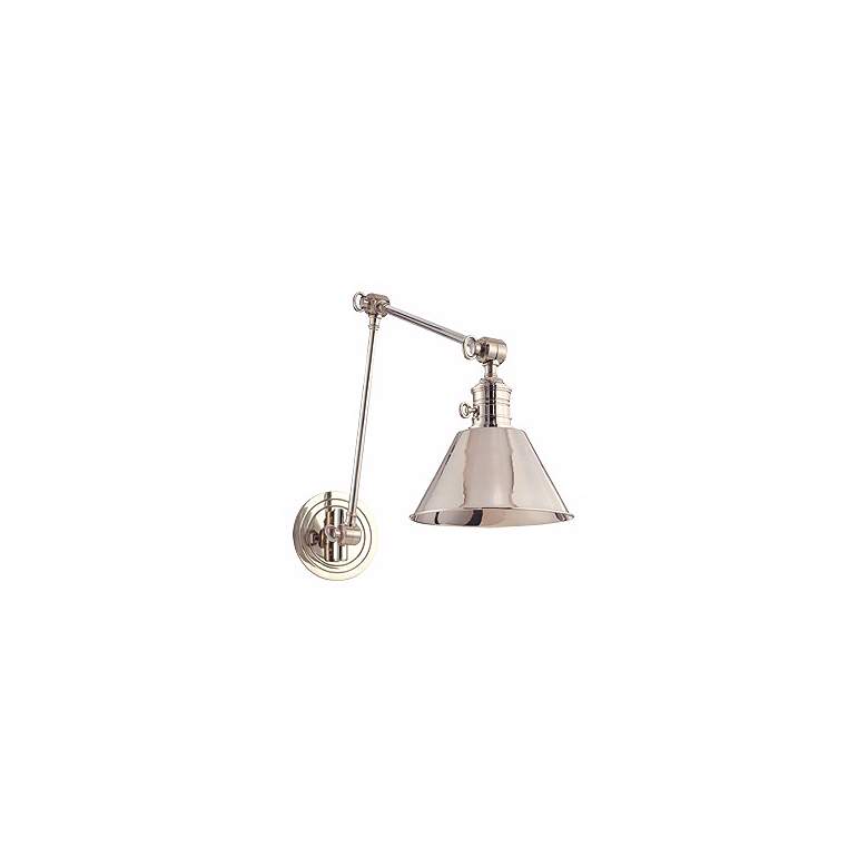 Image 1 Hudson Valley Garden City Nickel Swing Arm Wall Light