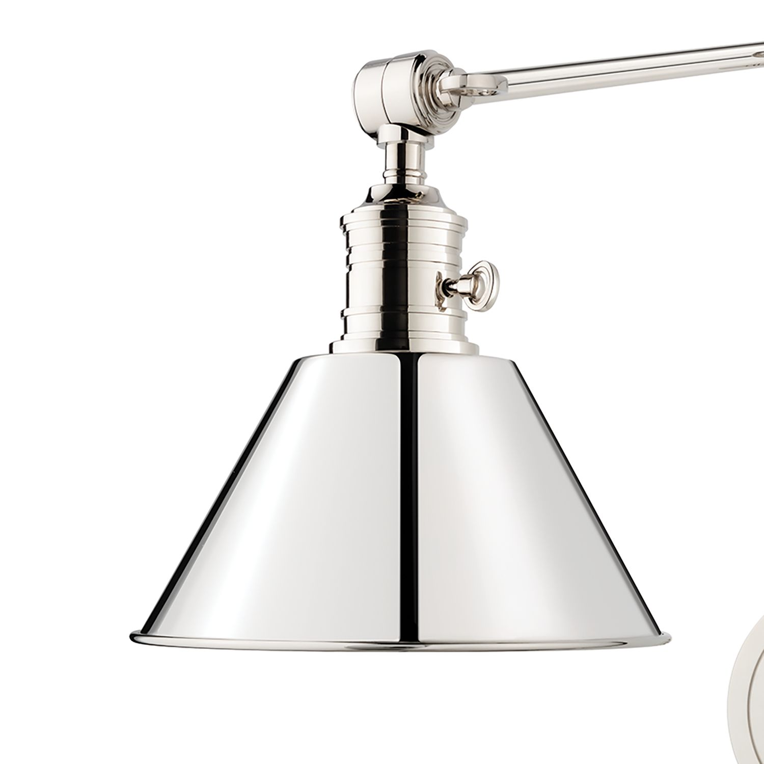 Thumbnail3 of Hudson Valley Garden City Nickel Swing Arm Wall Light more views