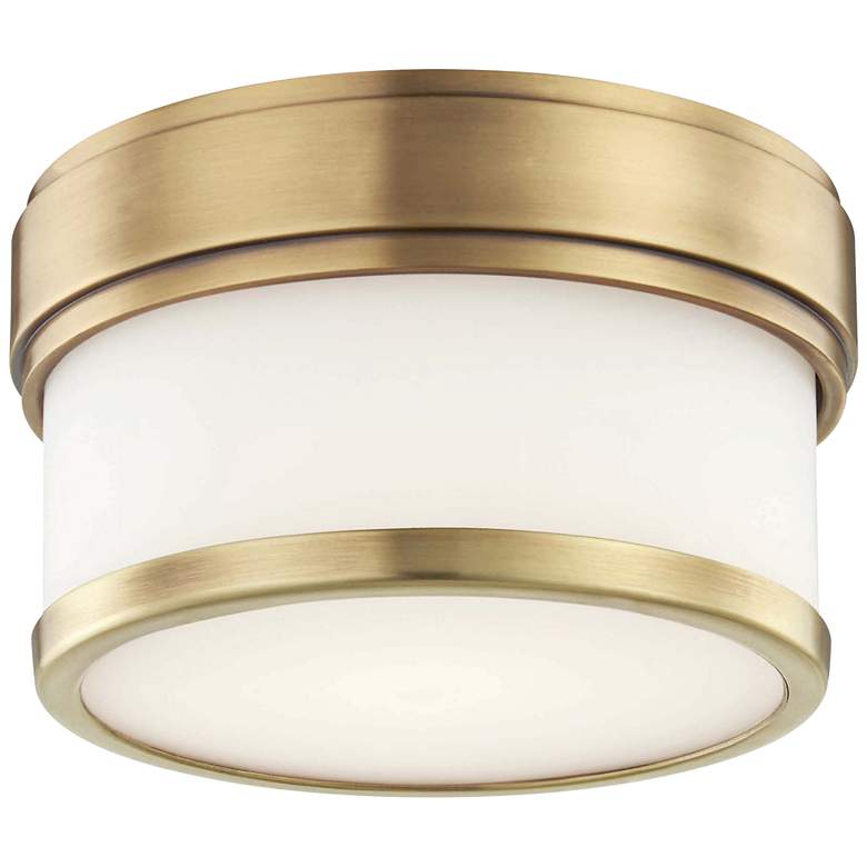 Image 2 Hudson Valley Gemma 5" Wide Aged Brass LED Ceiling Light