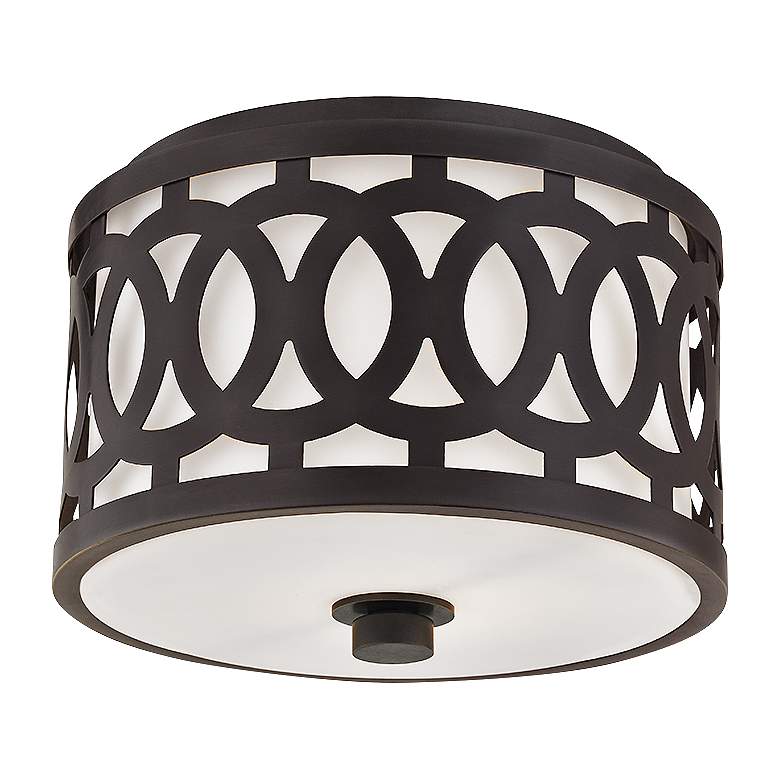 Image 1 Hudson Valley Genesee 10" Wide Old Bronze Ceiling Light