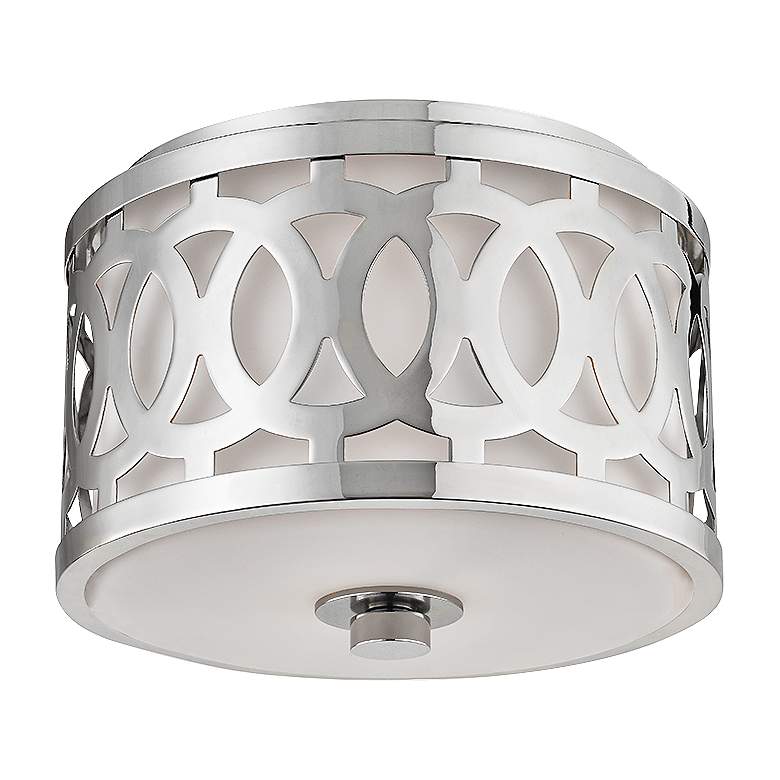 Hudson Valley Genesee 10&quot; Wide Polished Nickel Ceiling Light
