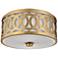 Hudson Valley Genesee 13 1/2" Wide Aged Brass Ceiling Light
