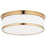 Hudson Valley Geneva 15 1/4" Wide Aged Brass Ceiling Light