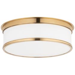 Hudson Valley Geneva 15 1/4" Wide Aged Brass Ceiling Light