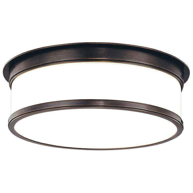 Image 1 Hudson Valley Geneva 15 1/4" Wide Bronze Ceiling Light