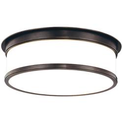 Hudson Valley Geneva 15 1/4" Wide Bronze Ceiling Light